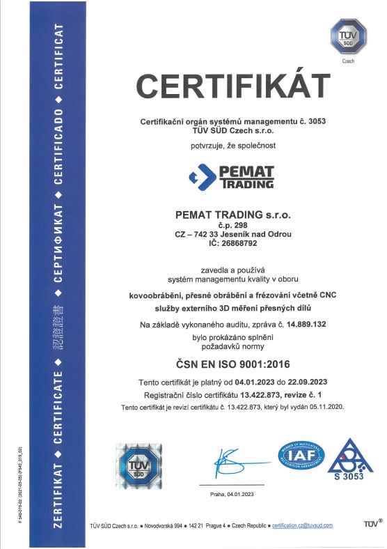 certifikát